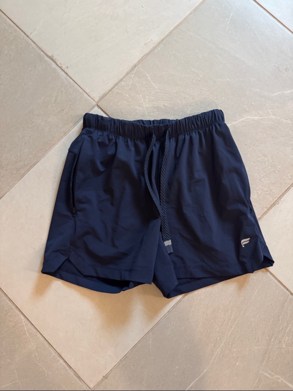 Fabletics Men's Navy Athletic Shorts, size small, tags removed